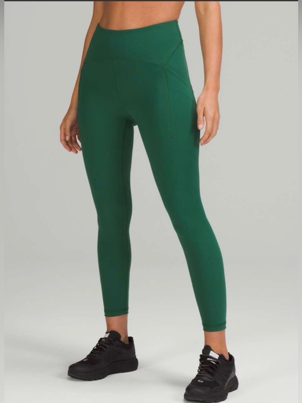 NWOT Lululemon Power Thru High-Rise Tight 25"- Everglade Green/ Size 0